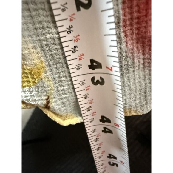 Jones New York 100% Silk Floral Midi Dress Blue Red Yellow Size 12 - Picture 12 of 14